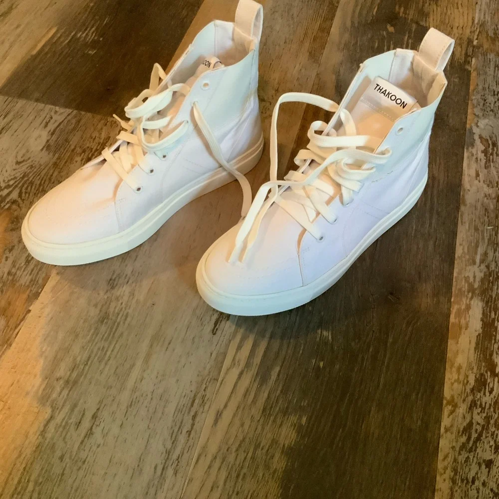 Thakoon White High-Top Canvas Sneakers